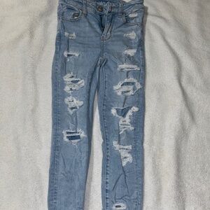 NEW Woman's American Eagle Patched Skinny Jeans 00S